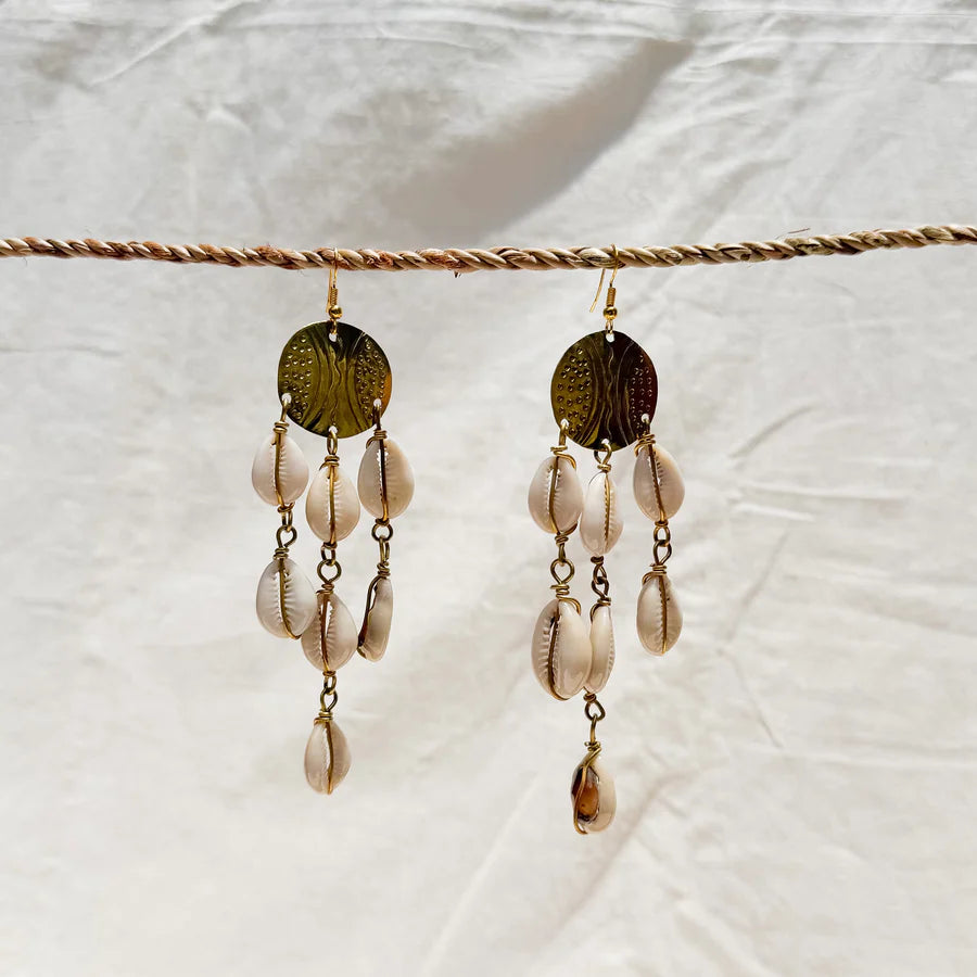 Ihunaya Large Cowry Earrings IHUNAYA