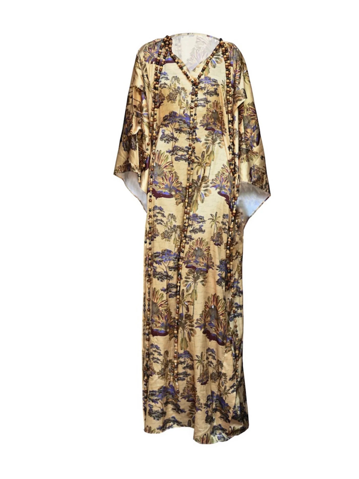 Flaunt Archive Ayola Kaftan Mustard - One Size Flaunt Archive