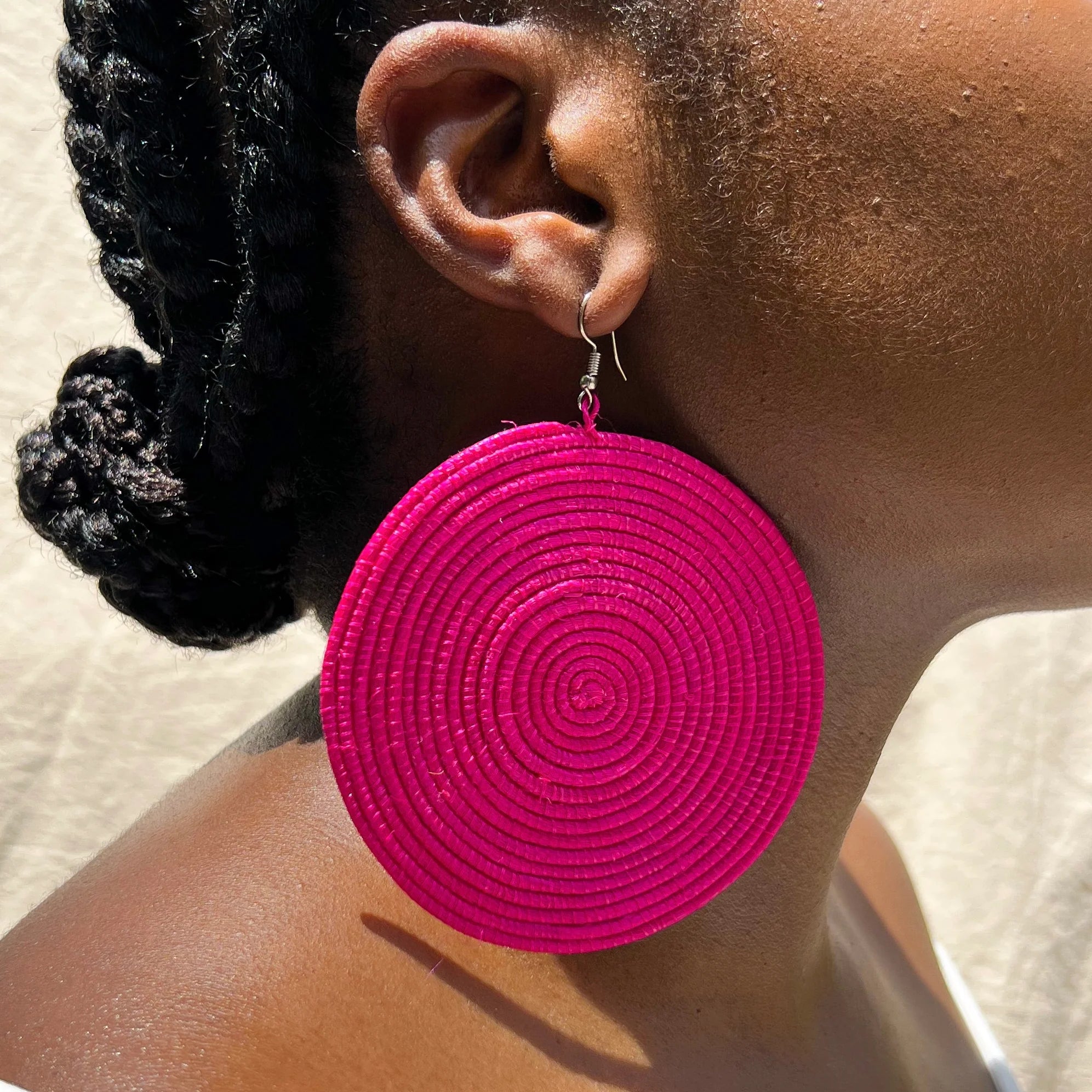 Ihunaya Shema Sisal Earrings IHUNAYA