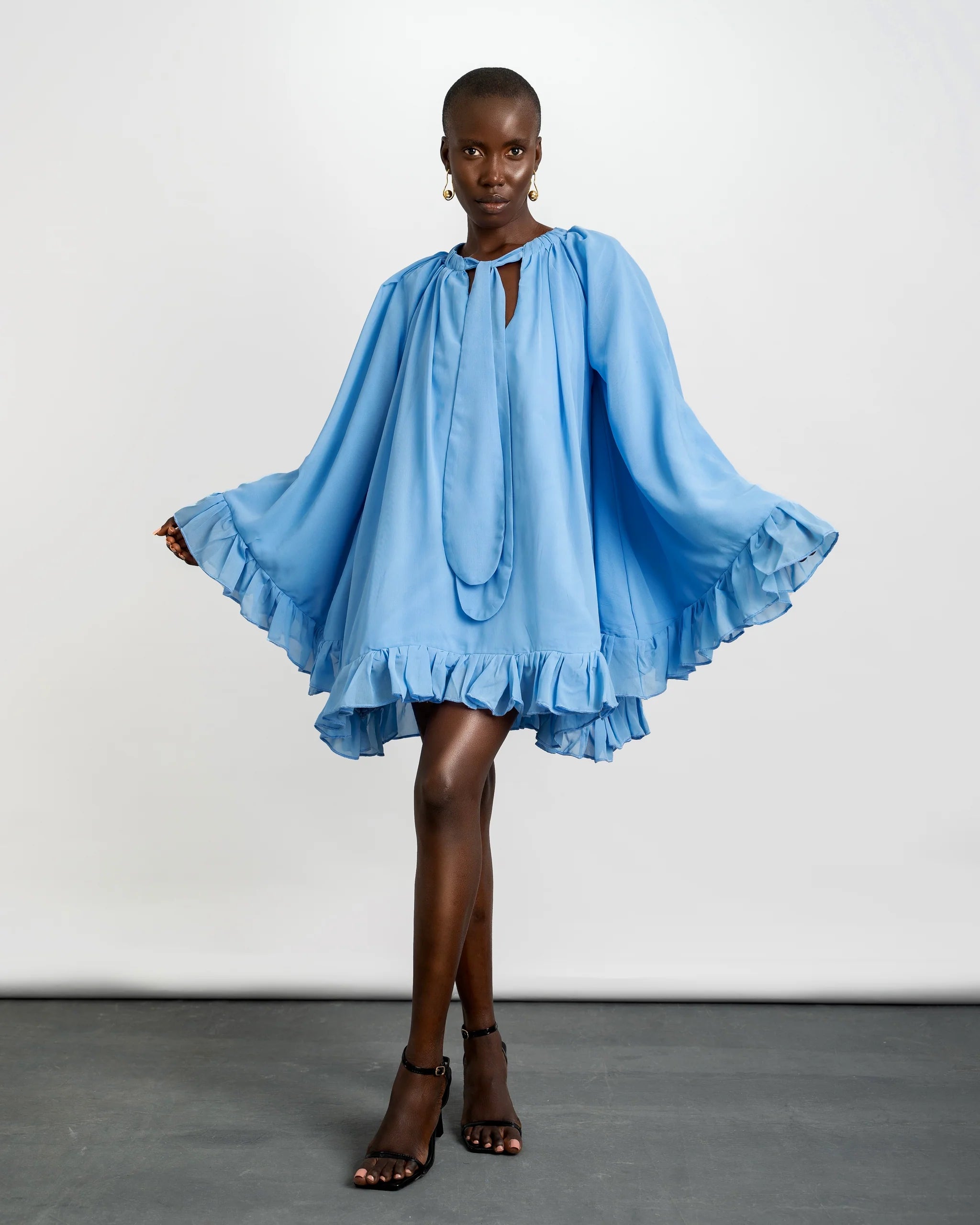 RIRAN FAARI Dress - Baby Blue RÍRÁN