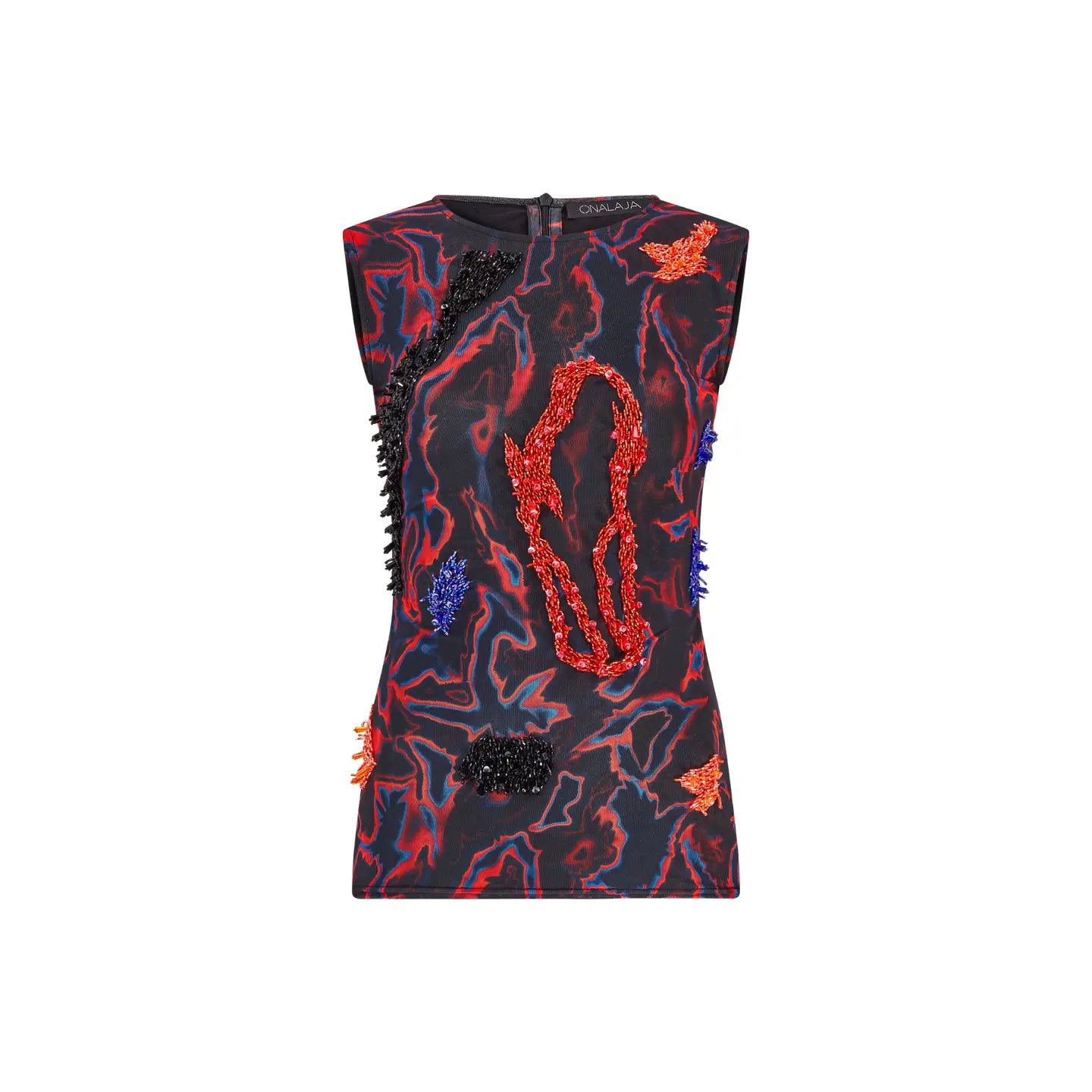 Onalaja Zusi Midnight Top (Sleeveless Red) - Shop Atunda