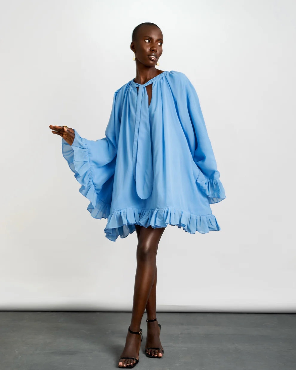 RIRAN FAARI Dress - Baby Blue RÍRÁN