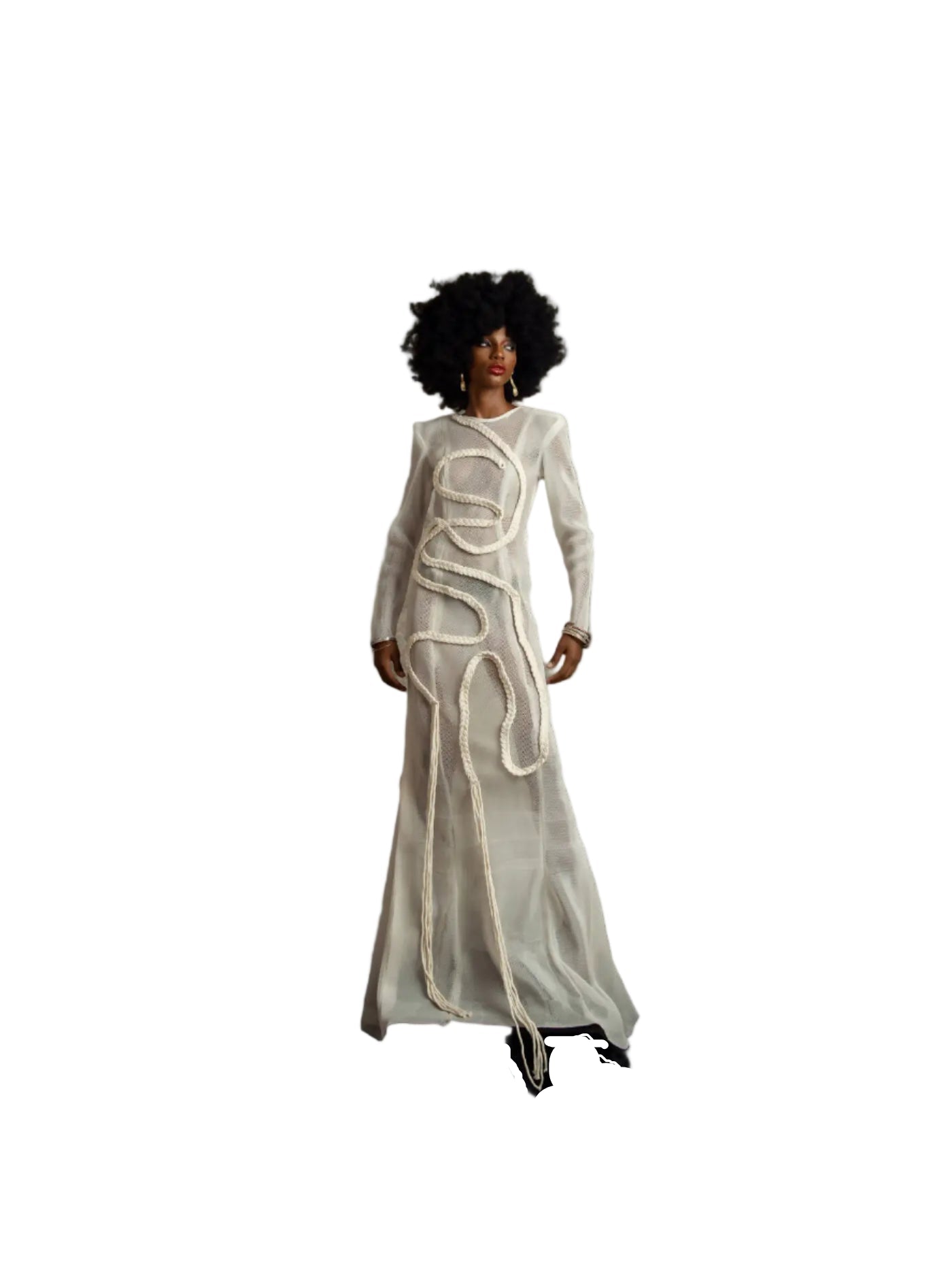 Hand Woven Embroidered Lace Dress - Shop Atunda