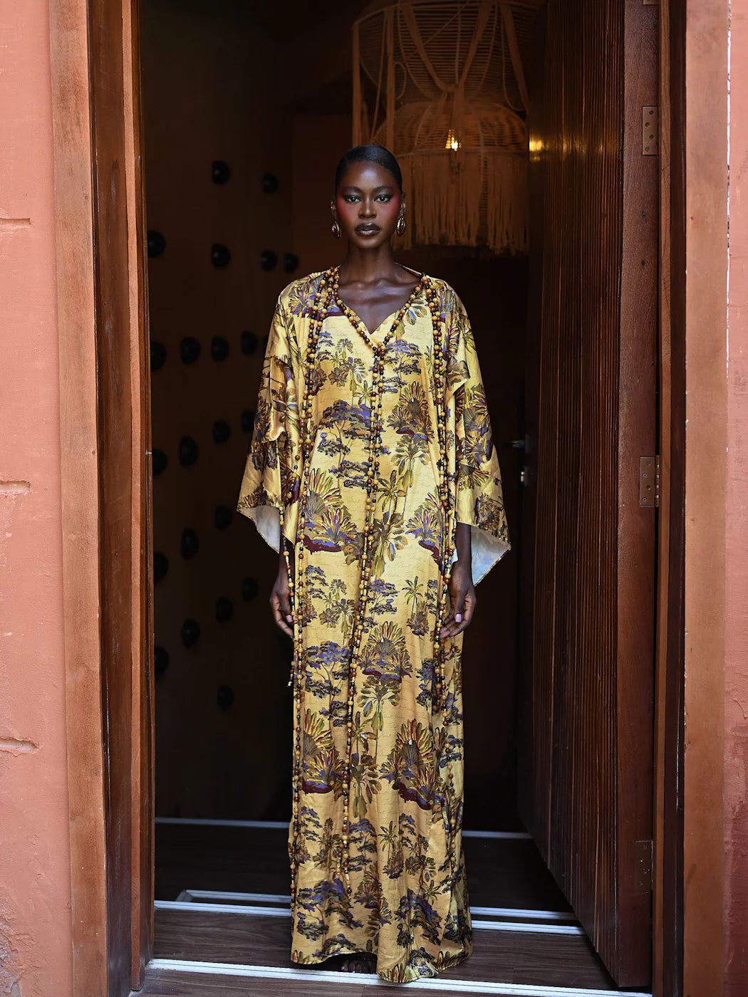 Flaunt Archive Ayola Kaftan Mustard - One Size Flaunt Archive