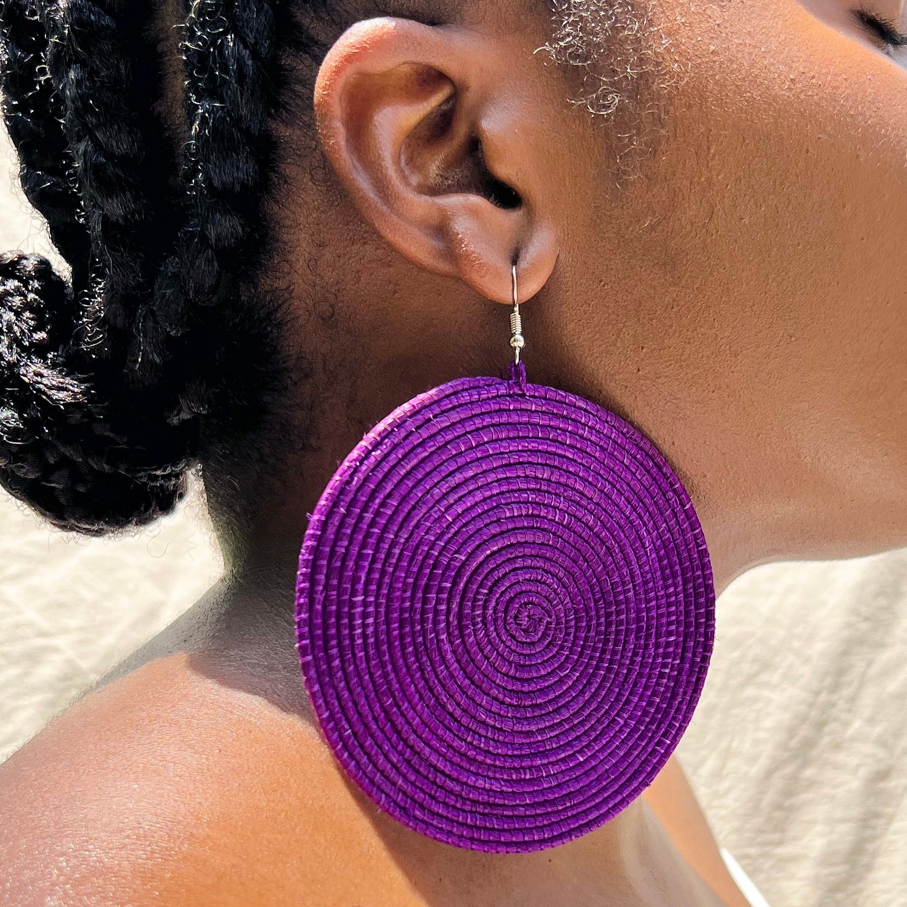 Ihunaya Shema Sisal Earrings IHUNAYA