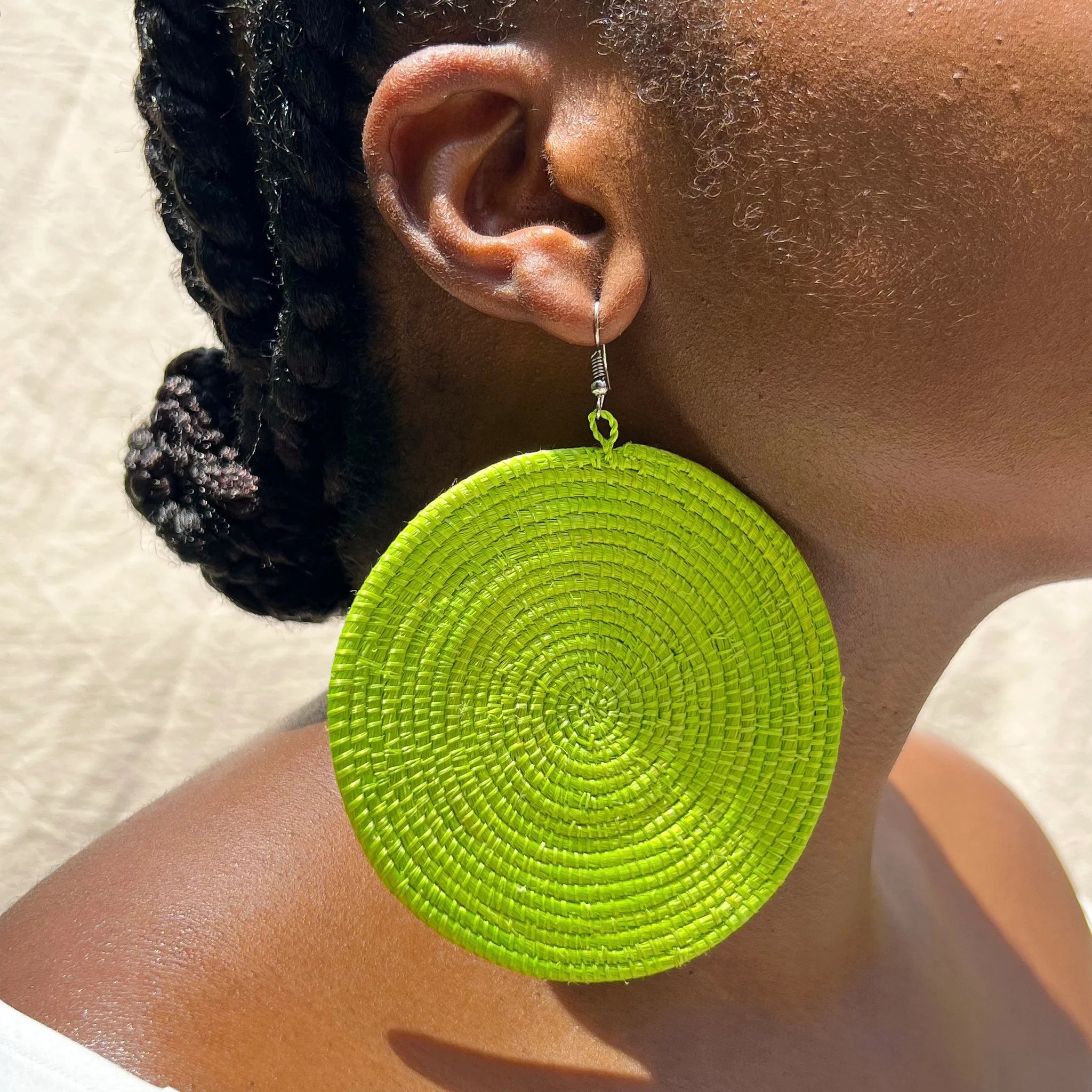 Ihunaya Shema Sisal Earrings IHUNAYA
