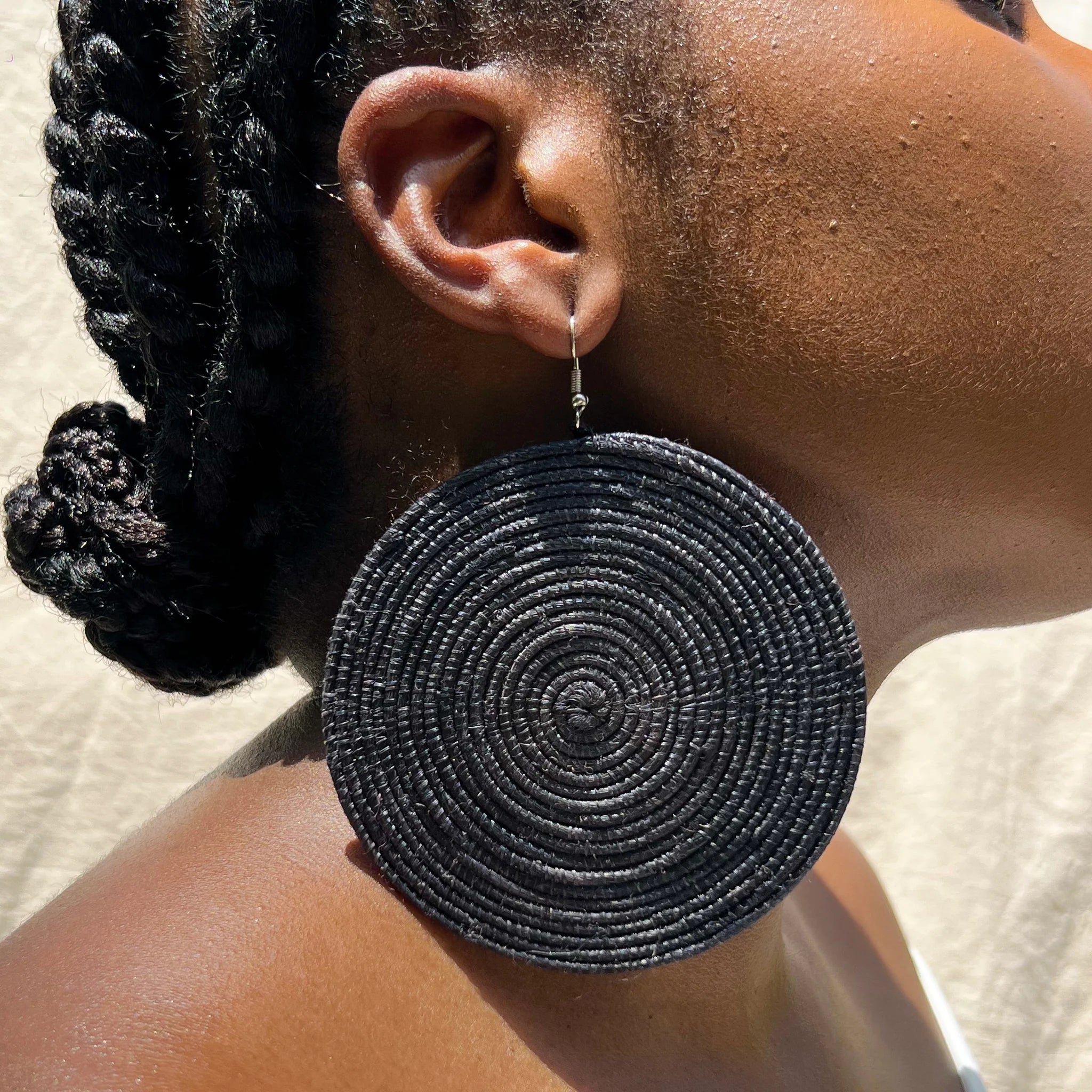 Ihunaya Shema Sisal Earrings IHUNAYA