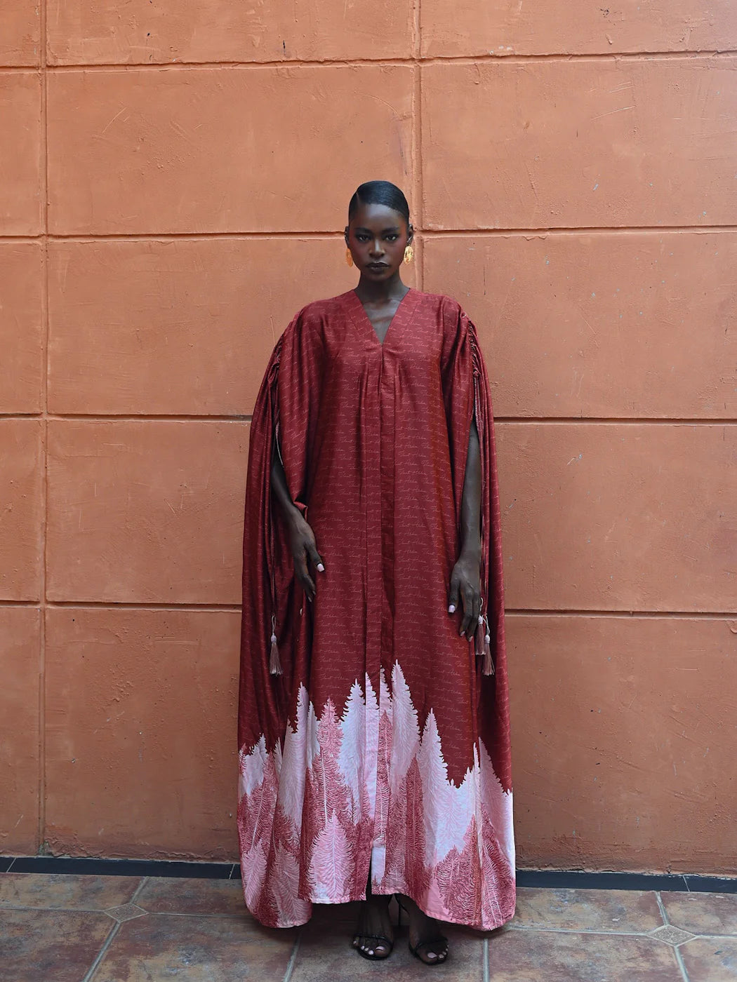 Flaunt Archive Suri Kaftan Red - One Size Flaunt Archive