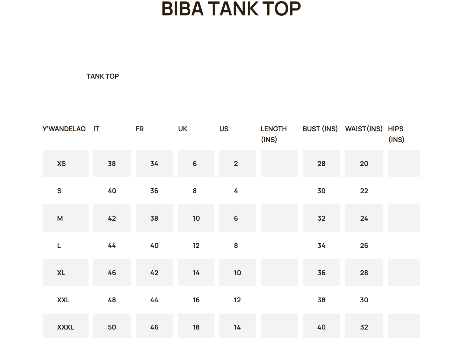 Y'wande Biba Tank Top Y'WANDE